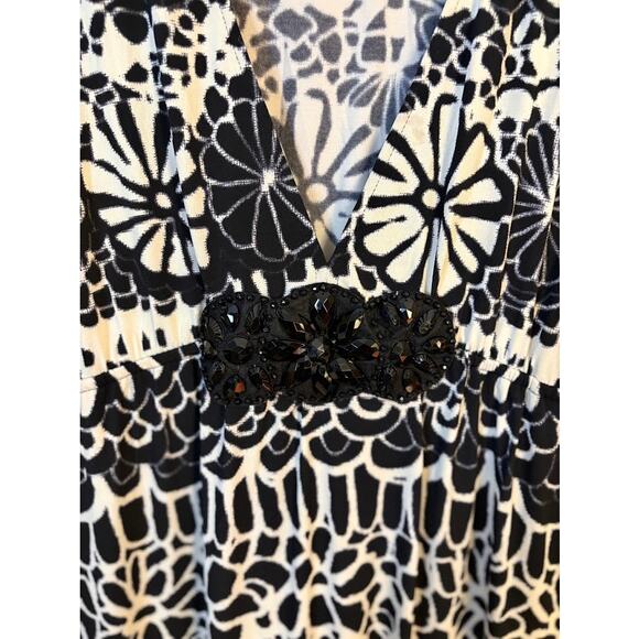 New Direction Black & White Sleeveless Maxi Dress Size‎ 12 - Picture 6 of 10